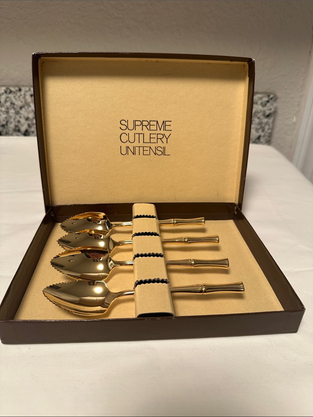 Supreme Cutlery Gold Serving Fork Spoons Set